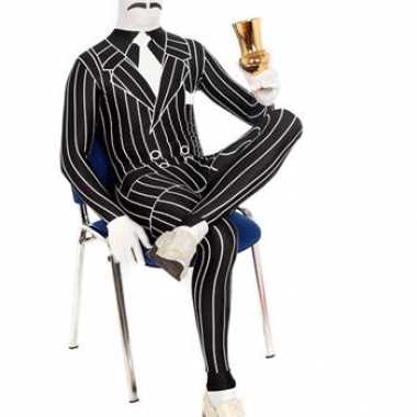 Zentai gangster pak krijtstreep