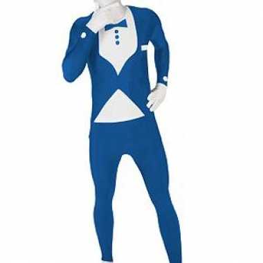 Zentai pak blauw pak